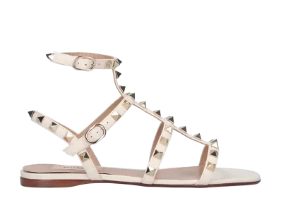 Valentino Garavani Women's Rockstud Low Sandal "White"