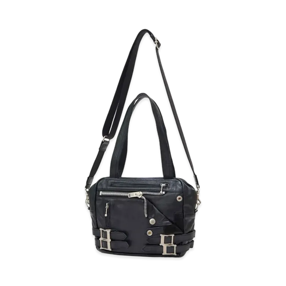 UNDERCOVER Cowhide Leather Riders Bag "Black"