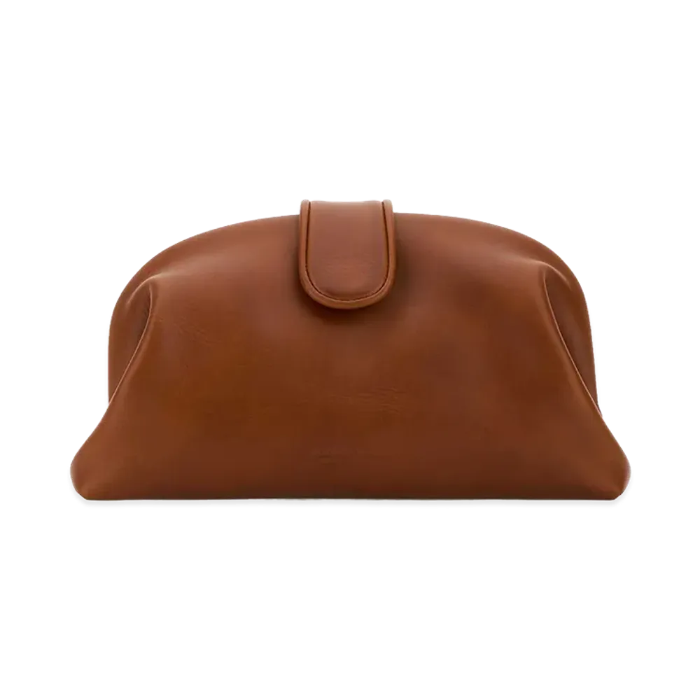 Bottega Veneta Women's Caramel Leather Teen Lauren 1980 Clutch "Camel"