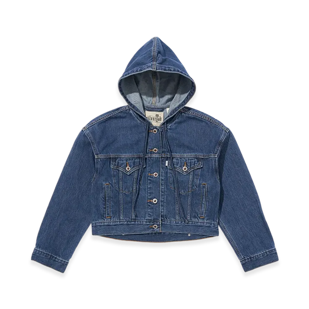 Levi's Silvertab Hooded Trucker Jacket "Medium Indigo"
