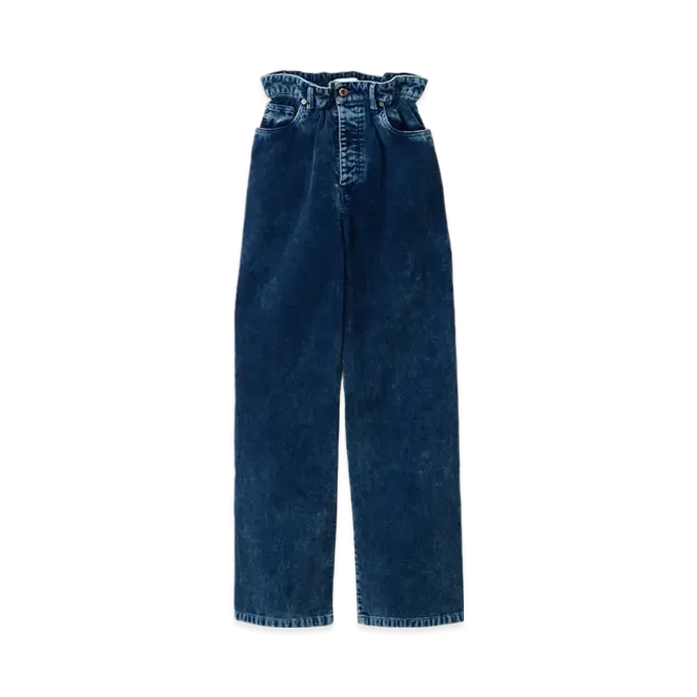 MIU MIU Women's Washed Corduroy Pants "Indigo Blue"