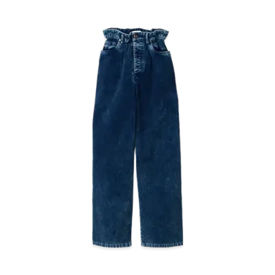 MIU MIU Women's Washed Corduroy Pants "Indigo Blue"