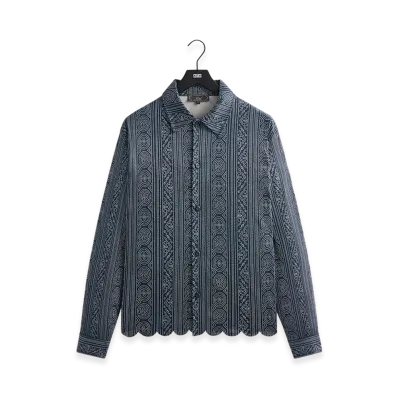 Kith Isaac Microsuede Long Sleeve Button Down "Nocturnal"