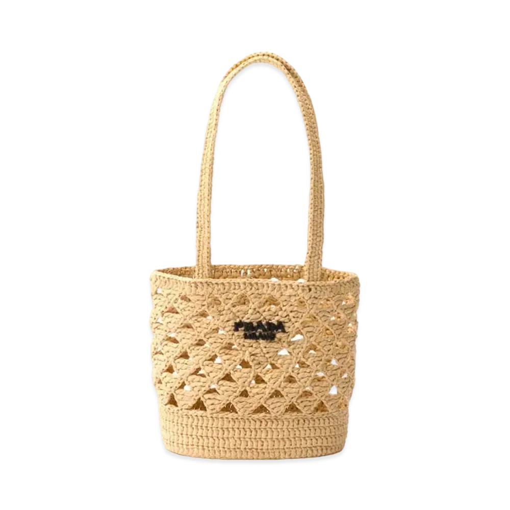PRADA Crochet Tote Bag "Natural"