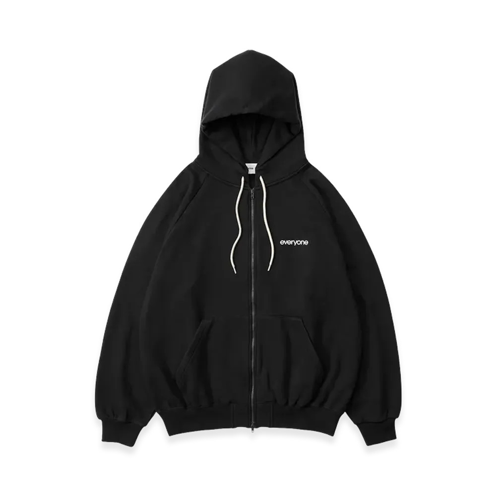 everyone Original Logo Zip Up Hoodie "Black"