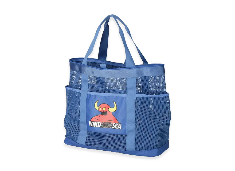 WIND AND SEA x Toy Machine Mesh Tote Bag "Blue"