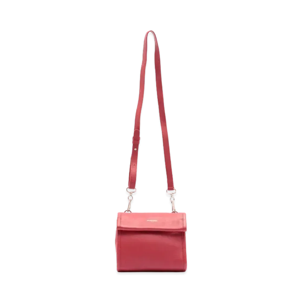 BALENCIAGA Leather Shoulder Bag "Red"