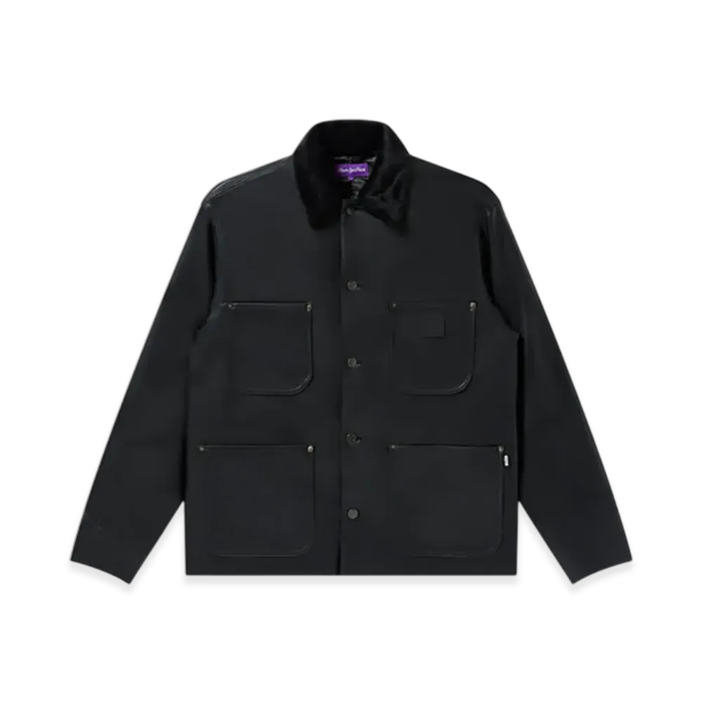 BlackEyePatch Og Label Faux Leather Coverall Jacket "Black"
