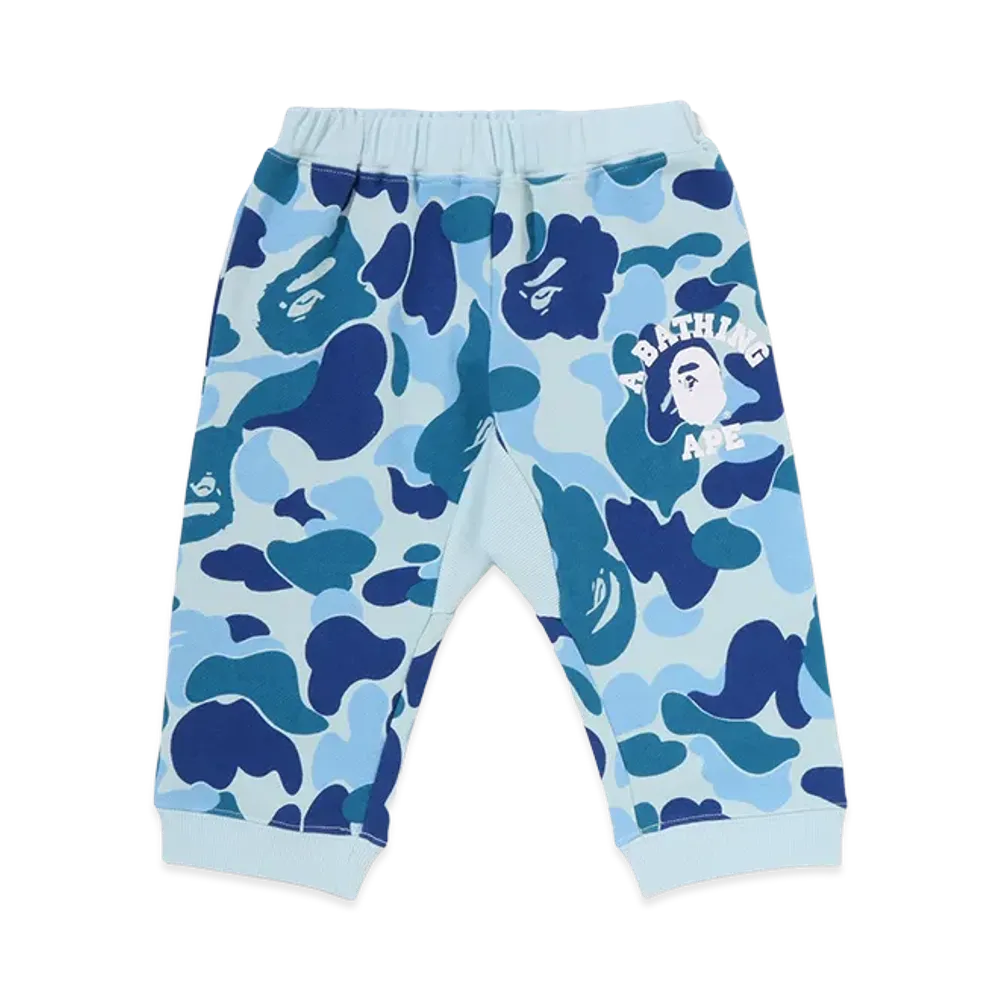 A BATHING APE Kids ABC Camo College Baby Pants "Blue"