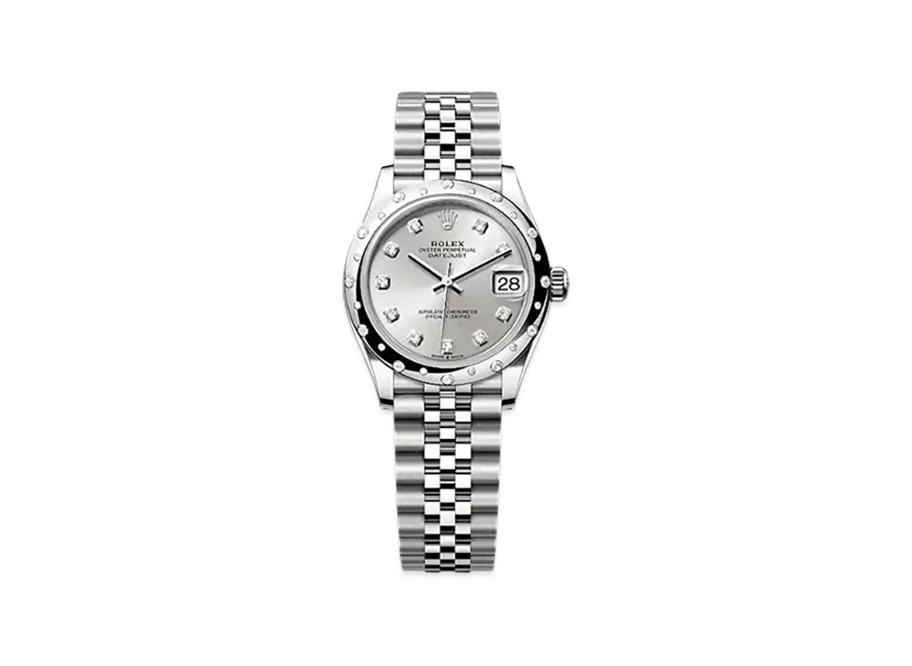 ROLEX Datejust 31mm Oystersteel & White Gold Diamond 278344RBR "Silver"