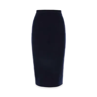 Bottega Veneta Women's Cashmere Blend Skirt "Midnight Blue"