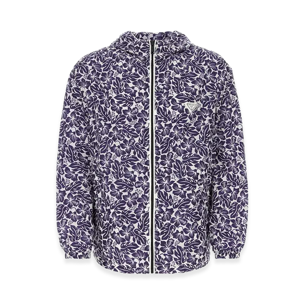 PRADA Printed Re-Nylon Windbreaker "Purple"