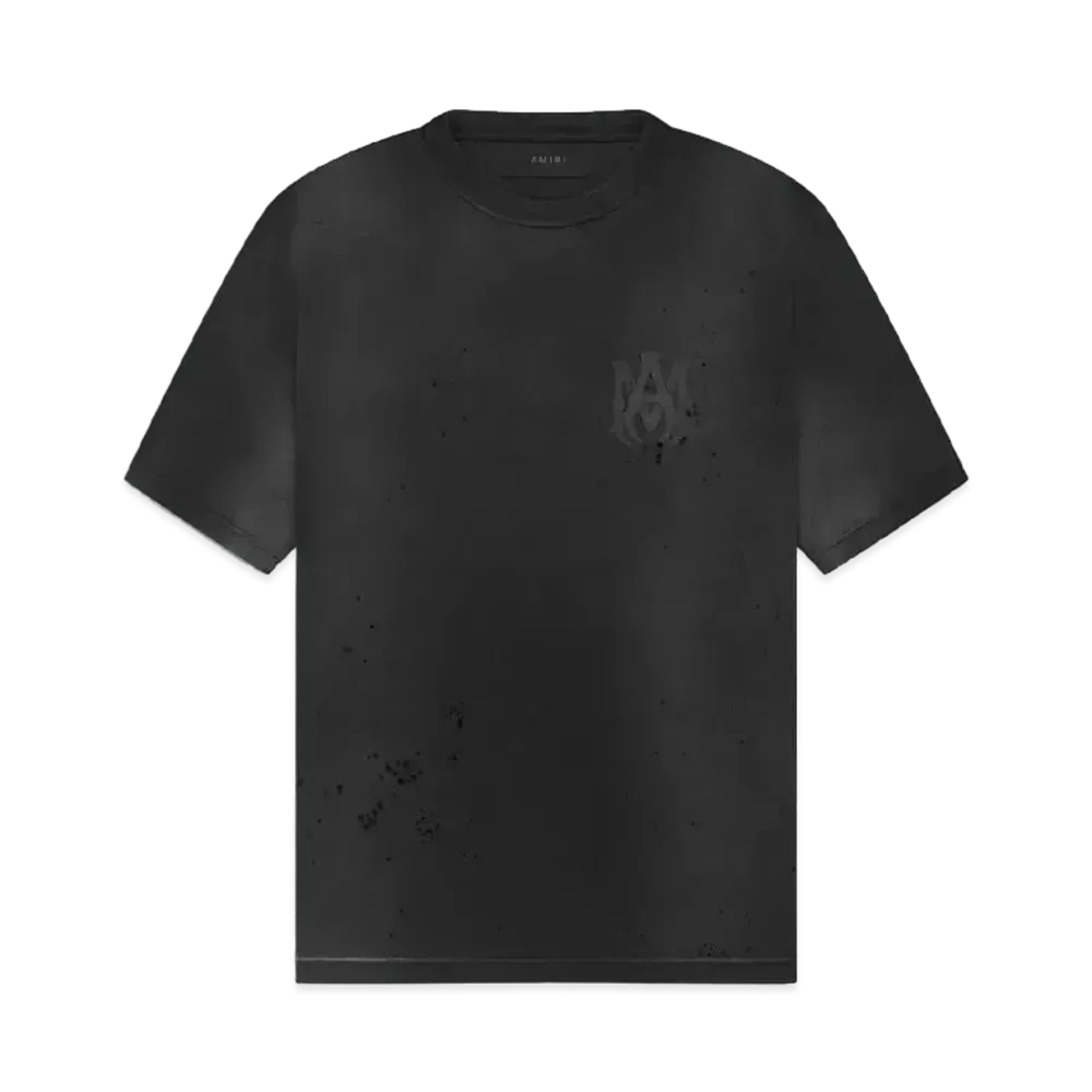 AMIRI MA Logo Shotgun Tee "Faded Black"