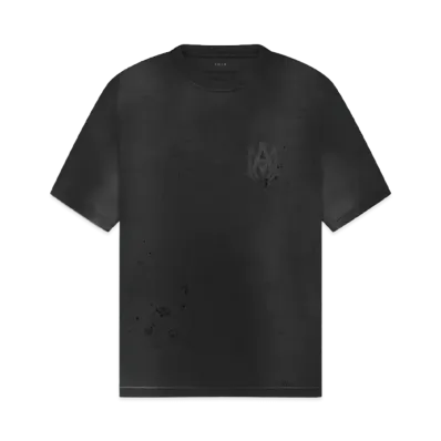 AMIRI MA Logo Shotgun Tee "Faded Black"