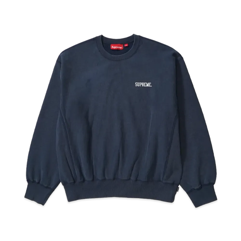 Supreme Washed Crewneck "Navy"