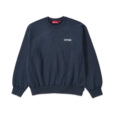 Supreme Washed Crewneck "Navy"