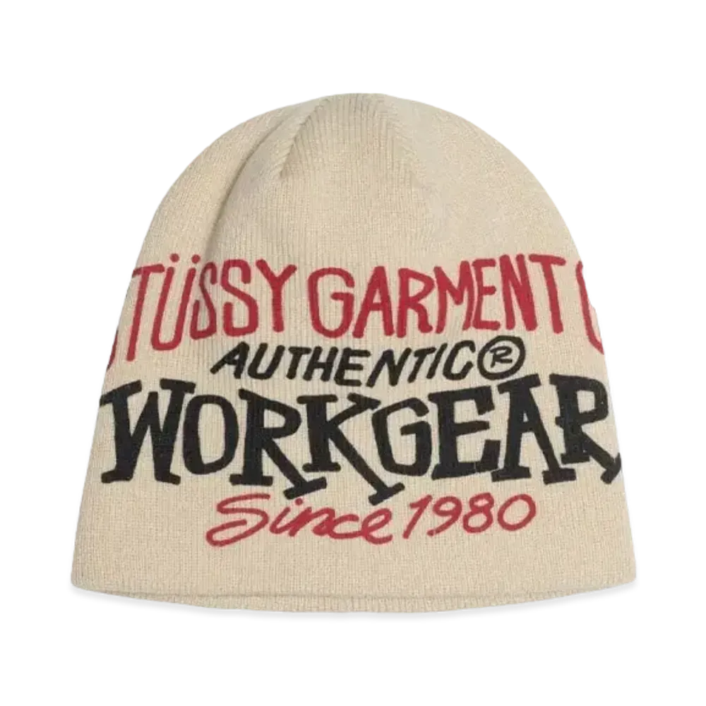 Stussy Skullcap Workgear Print "Bone"