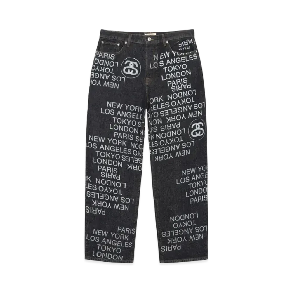 Stussy Big Ol' Jean City Link Denim "Washed Black"