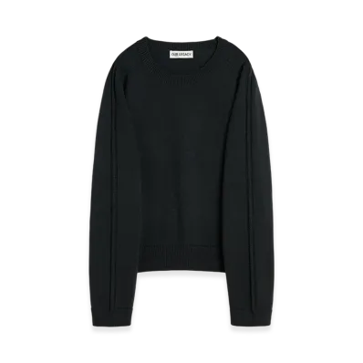 OUR LEGACY True Roundneck "Off Black Rustic Merino"