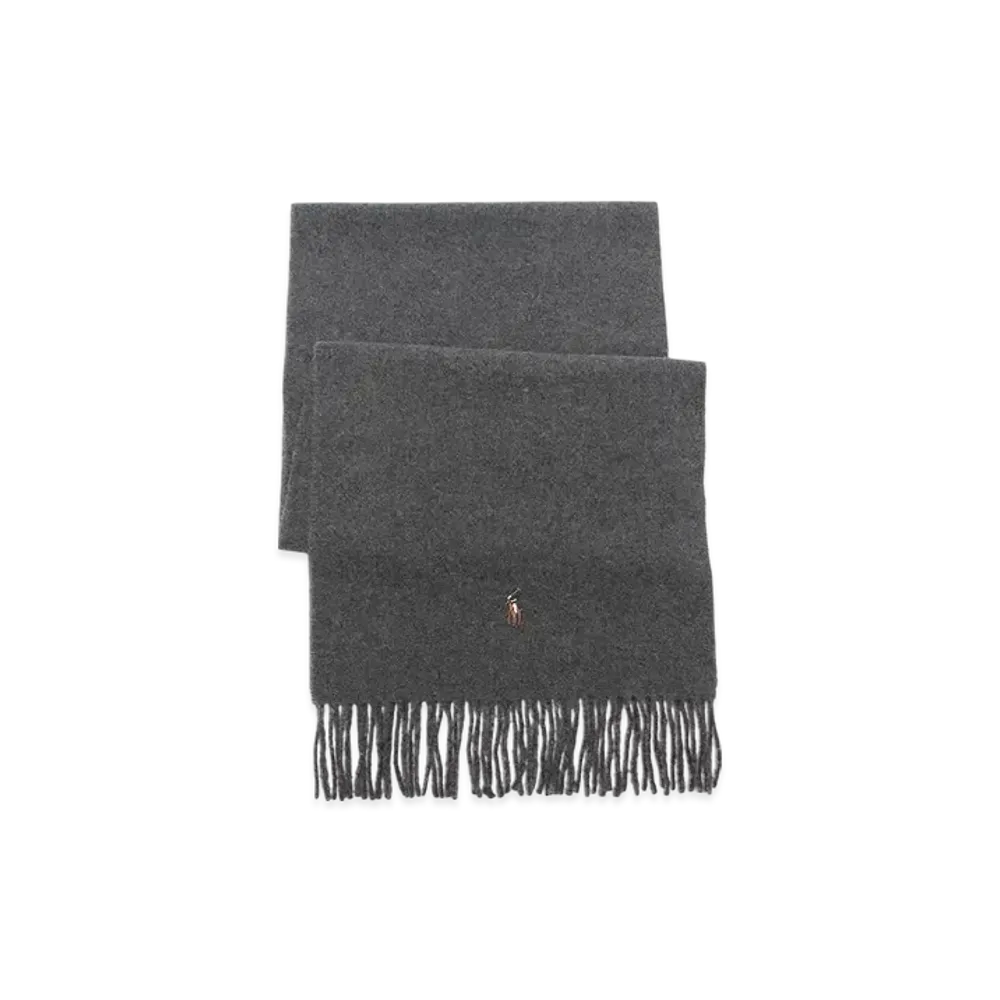 Polo Ralph Lauren Signature Italian Virgin Wool Scarf "Grey"