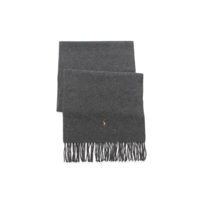 Polo Ralph Lauren Signature Italian Virgin Wool Scarf "Grey"