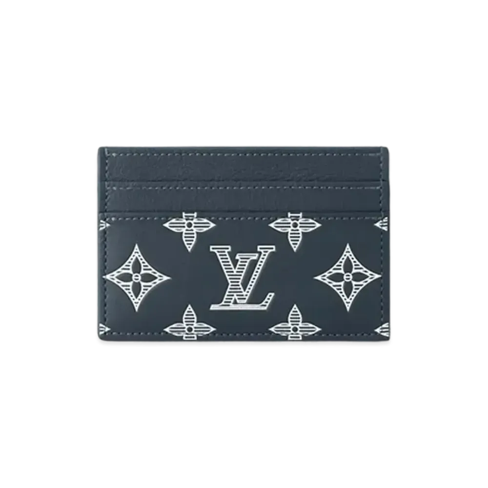 Louis Vuitton Double Card Holder Monogram Shadow "Blue Marine"
