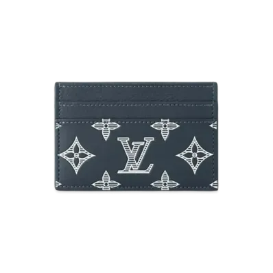 Louis Vuitton Double Card Holder Monogram Shadow "Blue Marine"