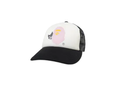 A BATHING APE x Kuromi Ladies ABC Camo Mesh Cap "Black"