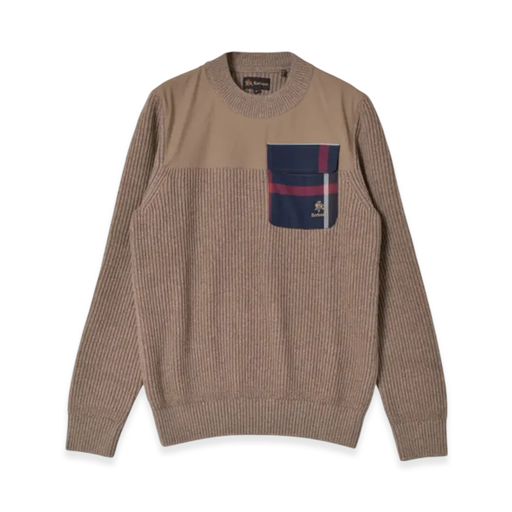 Barbour Miller Regular Knitted Crew Neck Sweater "Tan"