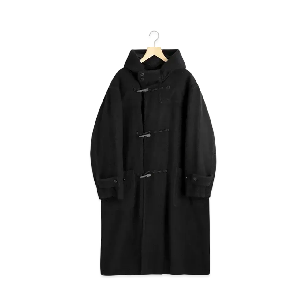 COMOLI Cashmere Duffel Coat "Black"