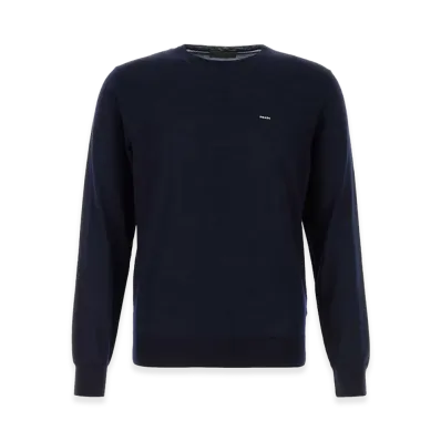 PRADA Superfine Wool Crewneck Sweater "Dark Blue"