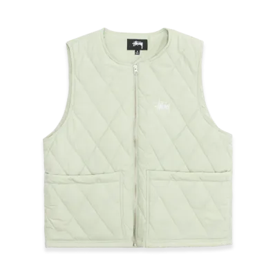Stussy Diamond Quilted Vest "Sage"
