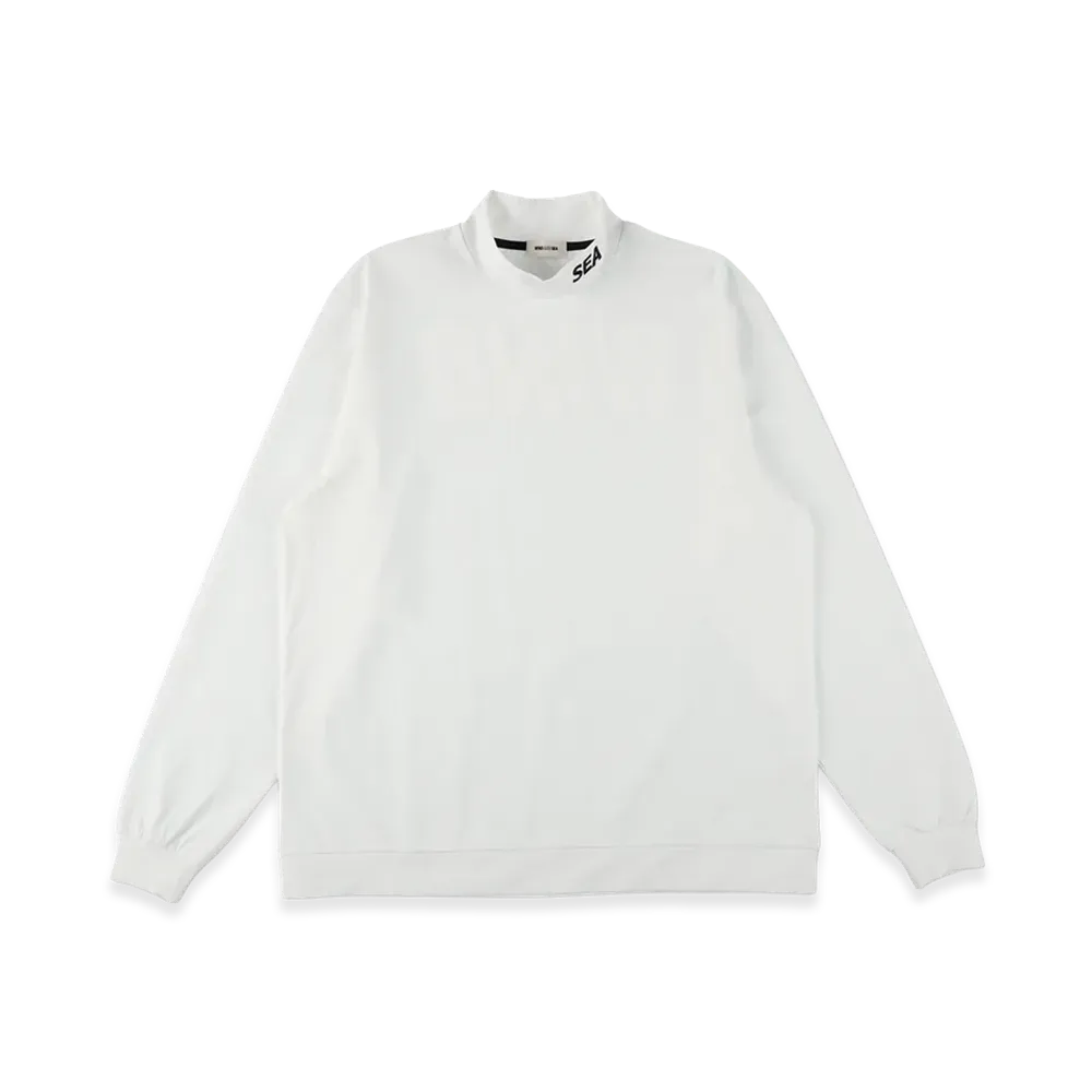 WIND AND SEA L/S Mock Neck Knit "Offwhite"