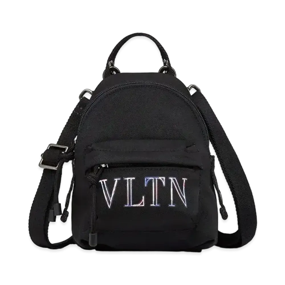 Valentino Neon VLTN Nylon Mini Backpack "Black/Multicolor"