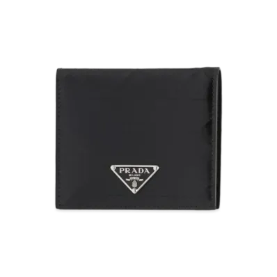 PRADA Brushed Leather Wallet "Black"
