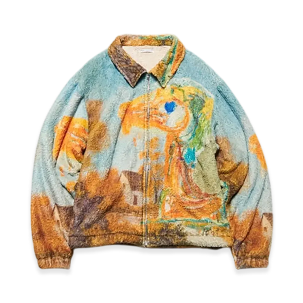 uniform experiment x Asger Jorn Painting Fleece Blouson "Landscape Duck"