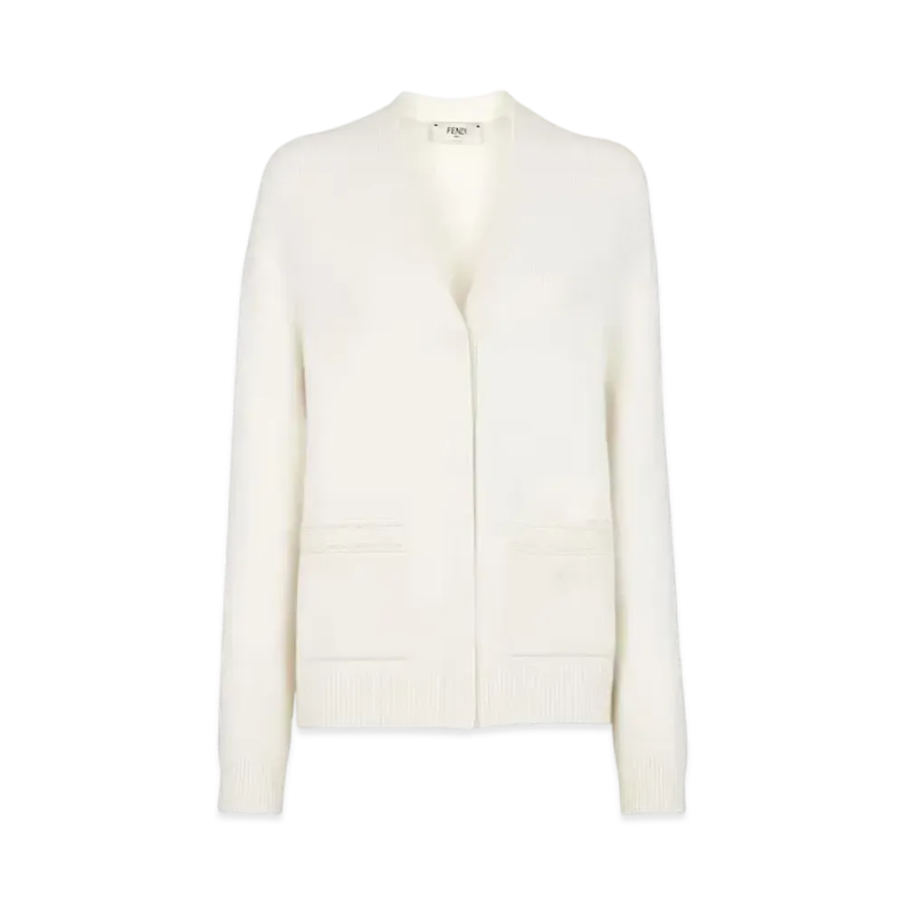 FENDI Women's Cashmere Cardigan "White"