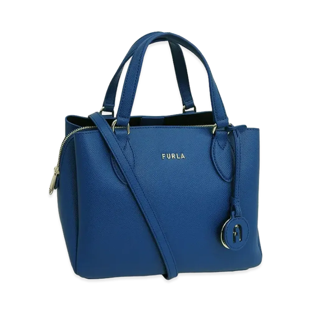 FURLA Minerva Tote S Bag "Blue"