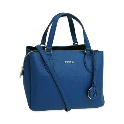 FURLA Minerva Tote S Bag "Blue"