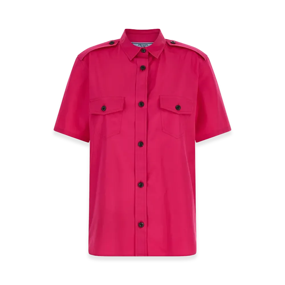 PRADA Women's Poplin Shirt "Fuxia"