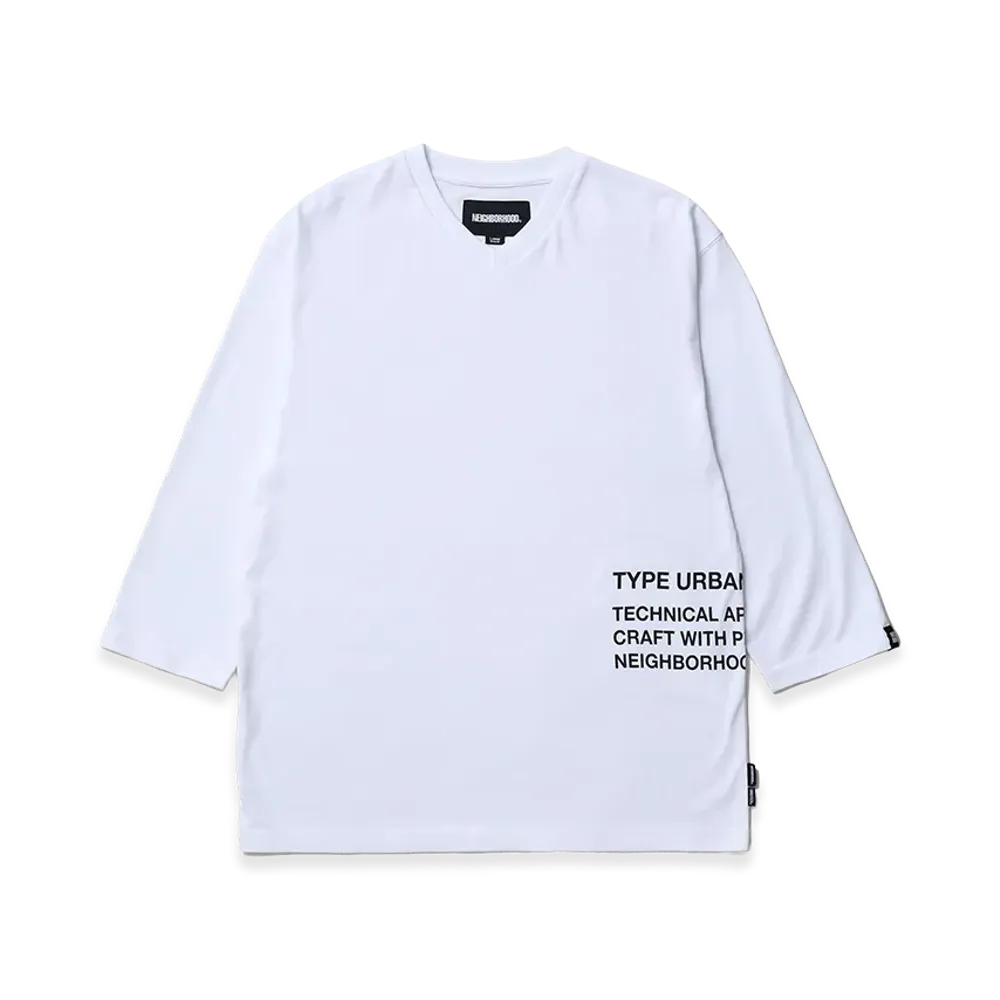 NEIGHBORHOOD Sheltech V-Neck 3Q "White"