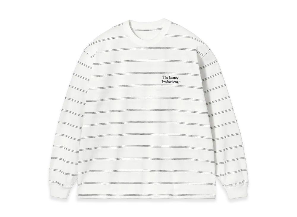 ENNOY Panel Border L/S T-Shirt "White"
