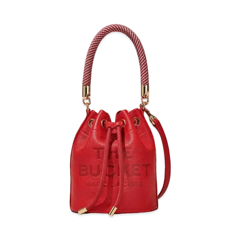 Marc Jacobs The Leather Bucket Bag "True Red"