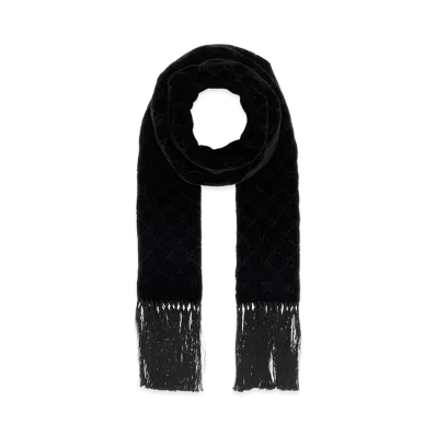 GUCCI Velvet Scarf "Black"