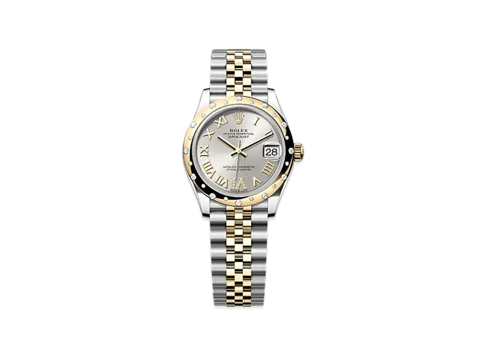 ROLEX Datejust 31mm Oystersteel & Yellow Gold Diamond 278343RBR "Silver"