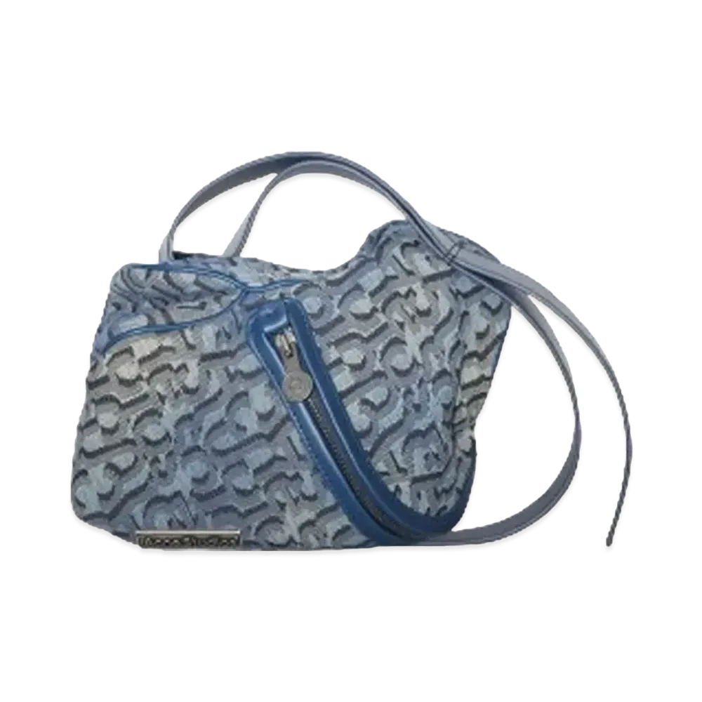 Acne Studios Monogram Mini Pouch "Denim Blue"