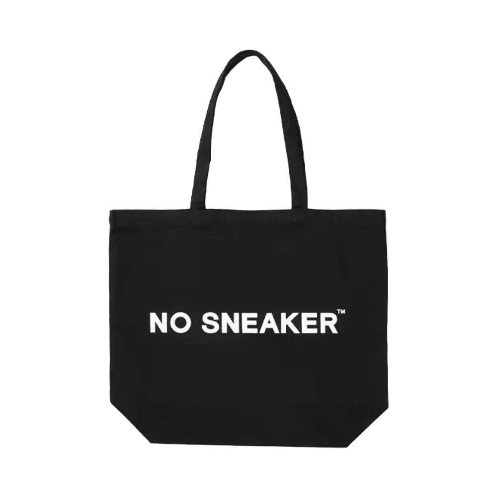 NO COFFEE \ NO SNEAKER TOTE BAG "BLACK"