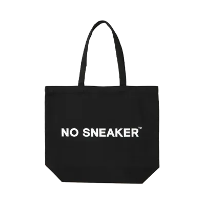 NO COFFEE \ NO SNEAKER TOTE BAG "BLACK"