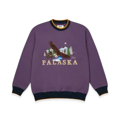 PALACE Palaska Emb Crew "Purple"