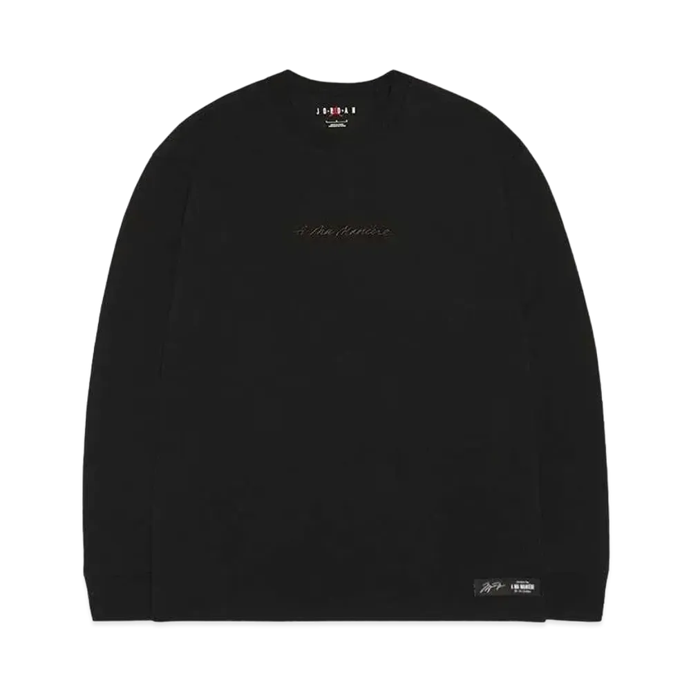 Jordan A ma maniere Long sleeve Tee "Black"